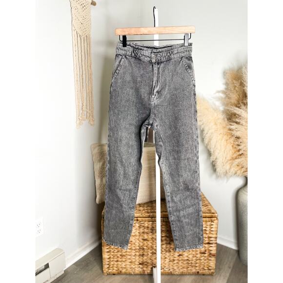 Kancan 90s Slouch Jeans Size 26 Washed Gray Ultra High Rise Waist Cropped Casual - Picture 3 of 9